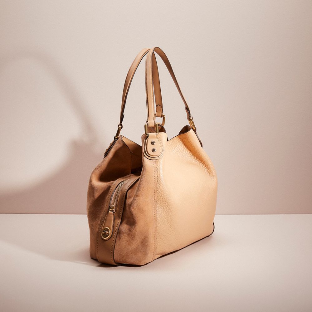 Coach edie 42 rivet leather & suede shoulder bag online