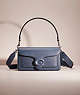 COACH®,RESTORED TABBY SHOULDER BAG 26,Polished Pebble Leather,Silver/Denim,Front View