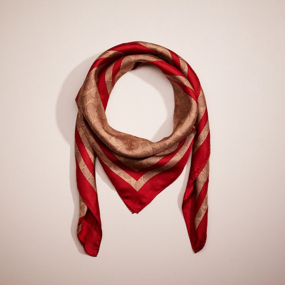 Coach silk square on sale scarf