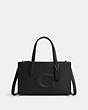 COACH®,NINA SMALL TOTE BAG,Leather,Medium,Silver/Black,Front View