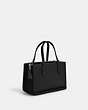 COACH®,NINA SMALL TOTE BAG,Leather,Medium,Silver/Black,Angle View