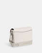 COACH®,PACE MESSENGER BAG,Leather,Medium,Silver/Chalk,Angle View