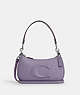 COACH®,TERI SHOULDER BAG,Leather,Medium,Silver/Light Violet,Front View