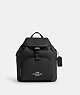 COACH®,PACE BACKPACK,Leather,Medium,Silver/Black,Front View