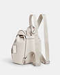 COACH®,PACE BACKPACK,Leather,Medium,Silver/Chalk,Angle View