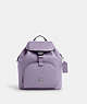 COACH®,PACE BACKPACK,Leather,Medium,Silver/Light Violet,Front View