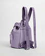 COACH®,PACE BACKPACK,Leather,Medium,Silver/Light Violet,Angle View