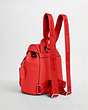 COACH®,PACE BACKPACK,Leather,Medium,Silver/Miami Red,Angle View