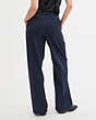 COACH®,WIDE LEG TROUSERS,Navy/White,Scale View