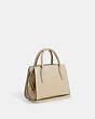 COACH®,ANDREA CARRYALL BAG,Leather,Medium,Gold/Ivory,Angle View