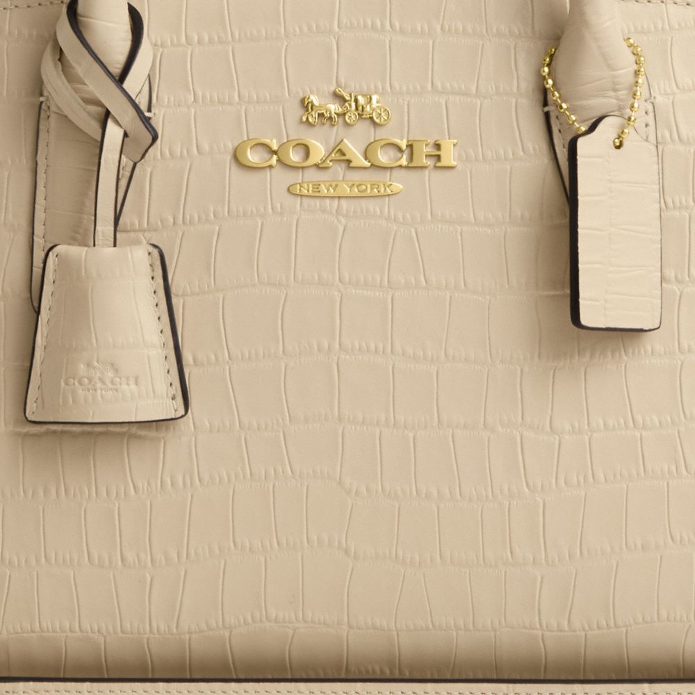 COACH®,Andrea Carryall Bag,Leather,Satchel,Logo,Day Party,Beige