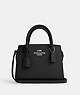 COACH®,ANDREA CARRYALL BAG,Leather,Medium,Silver/Black,Front View