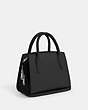 COACH®,ANDREA CARRYALL BAG,Leather,Medium,Silver/Black,Angle View