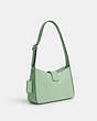 COACH®,ELIZA SHOULDER BAG,Leather,Medium,Silver/Pale Green,Angle View