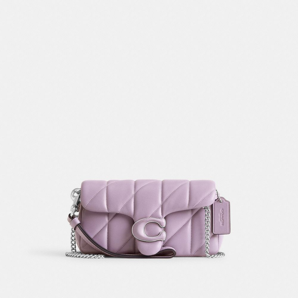 COACH®,TABBY CROSSBODY WRISTLET WITH PILLOW QUILTING,Nappa leather,Mini,Buy Now,Silver/Soft Purple,Front View image number 0