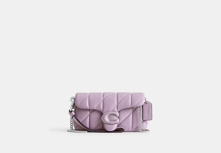 COACH®,TABBY CROSSBODY WRISTLET WITH PILLOW QUILTING,Mini,Buy Now,Silver/Soft Purple,Front View image number 0
