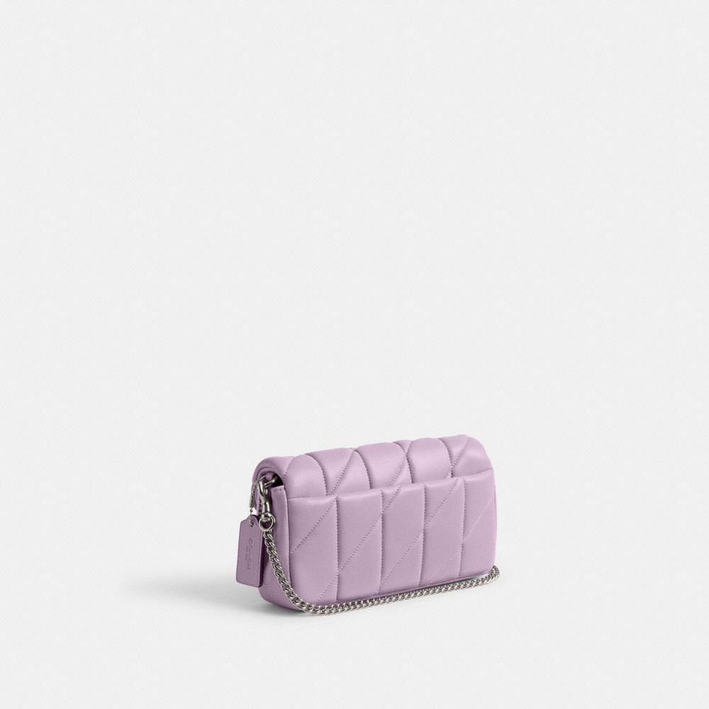 COACH®,TABBY CROSSBODY WRISTLET WITH PILLOW QUILTING,Nappa leather,Mini,Buy Now,Silver/Soft Purple,Angle View