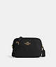 COACH®,JAMIE CAMERA BAG,Leather,Medium,Gold/Black,Front View