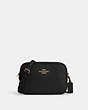 COACH®,JAMIE CAMERA BAG,Leather,Medium,Gold/Black,Front View