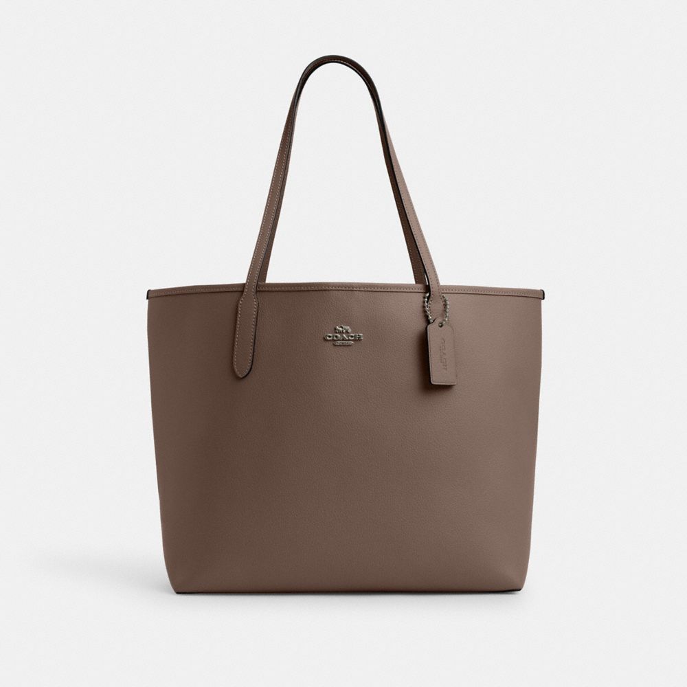 COACH®,City Tote Bag,Leather,Tote,Logo,Casual,,Front View image number 0