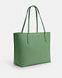 COACH®,CITY TOTE BAG,Leather,X-Large,Silver/Soft Green,Angle View