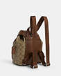 COACH®,PACE BACKPACK IN SIGNATURE CANVAS,pvc,Medium,Silver/Khaki/Saddle,Angle View