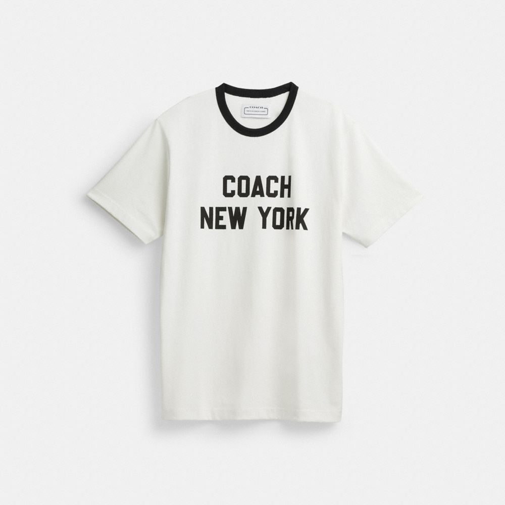 COACH®,NEW YORK T-SHIRT,White,Front View