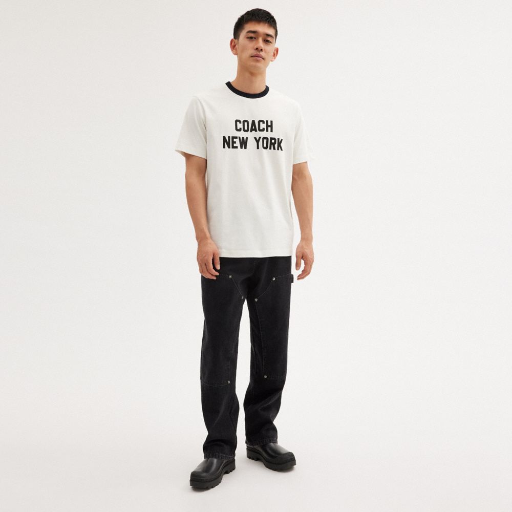 COACH®,NEW YORK T-SHIRT,White,Scale View