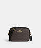 COACH®,JAMIE CAMERA BAG IN SIGNATURE CANVAS,pvc,Gold/Brown Black,Front View
