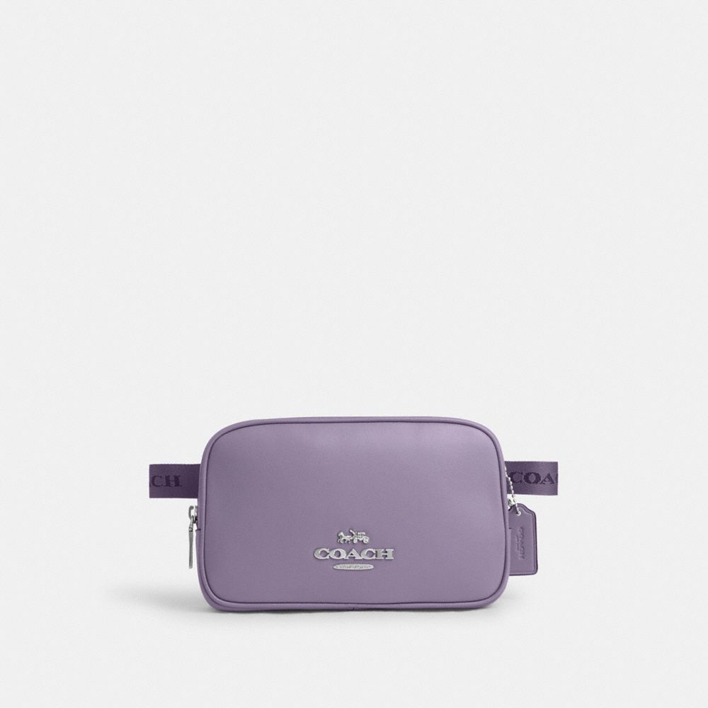 COACH®,SAC CEINTURE PACE,Cuir,Argent/Violet pâle,Front View