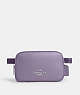COACH®,PACE BELT BAG,Leather,Small,Silver/Light Violet,Front View