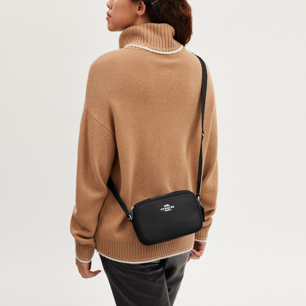 COACH®,Mini Jamie Camera Bag,Leather,Camera Bag,Logo,Casual,Black,Detail View