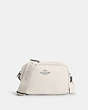 COACH®,MINI JAMIE CAMERA BAG,Leather,Silver/Chalk,Front View