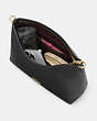 COACH®,LAUREL SHOULDER BAG,Leather,Medium,Silver/Light Violet,Inside View, Top View