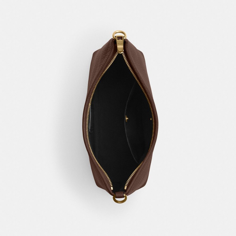 COACH®,Laurel Shoulder Bag,Leather,Hobo,Logo,Gold Metal,Casual,,Inside View,Top View