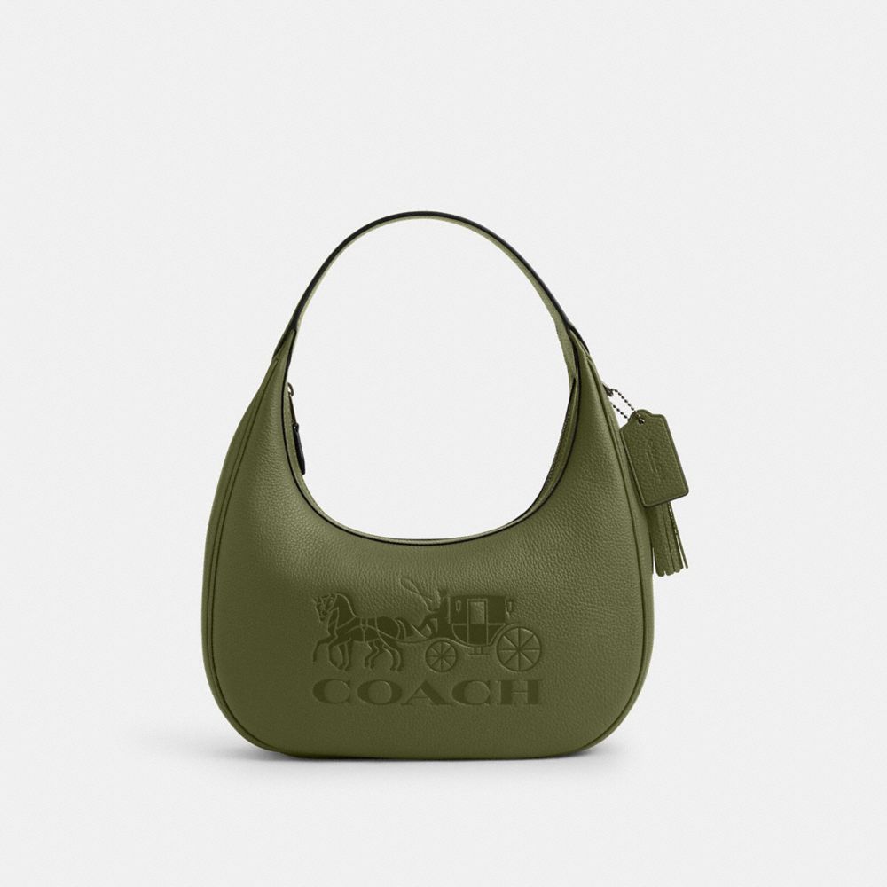 Gunmetal Military Green Carmen Shoulder Bag