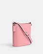 COACH®,SOPHIE BUCKET BAG,Leather,Medium,Silver/Flower Pink,Angle View