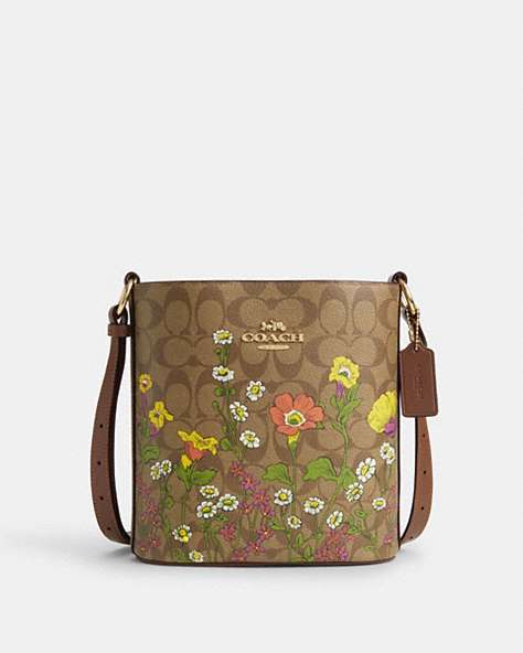 Sophie Bucket Bag In Signature Canvas With Floral Print