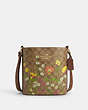 COACH®,SOPHIE BUCKET BAG IN SIGNATURE CANVAS WITH FLORAL PRINT,pvc,Medium,Gold/Khaki Multi,Front View