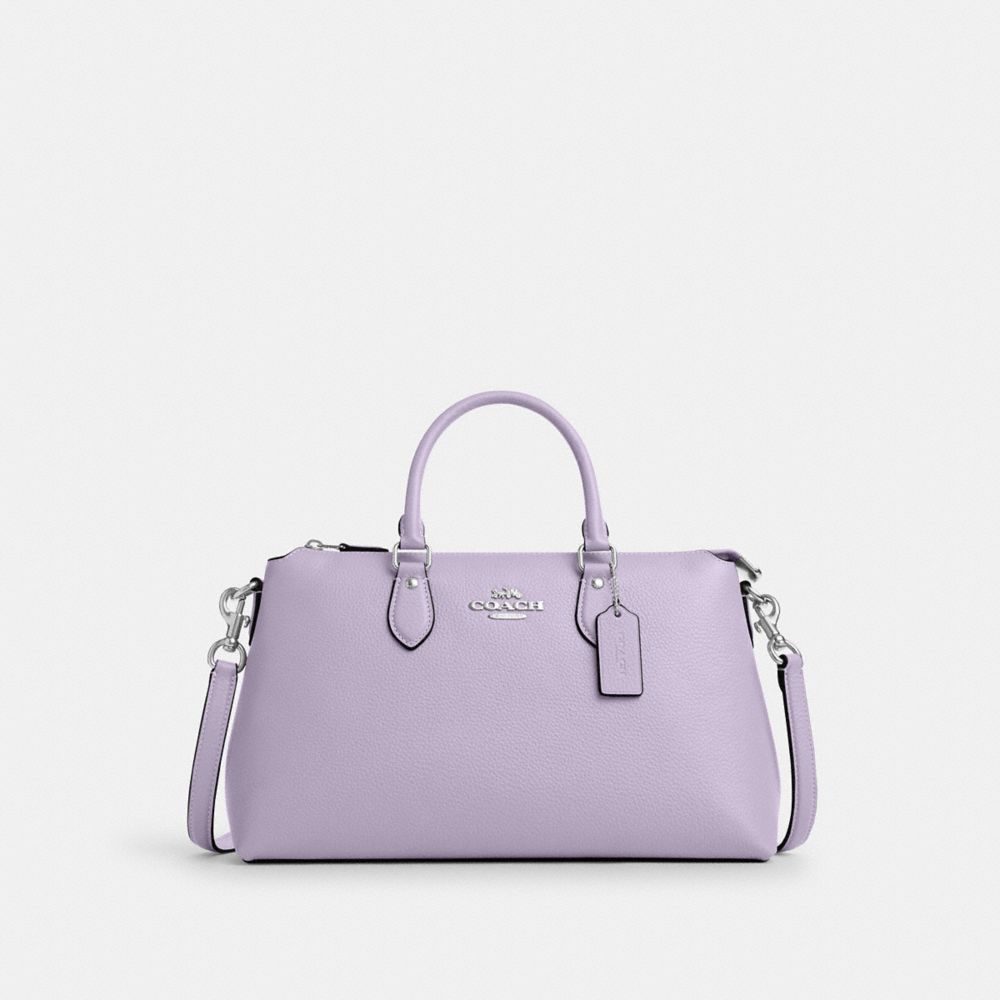 COACH®,ジョージア サッチェル,ハンドバック&サッチェル,ｼﾙﾊﾞｰ/ﾗｲﾗｯｸ
