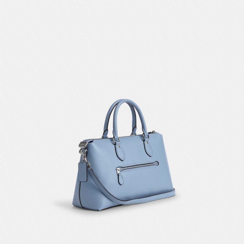 COACH®,Georgia Satchel Bag,Leather,Satchel,Logo,Work,,Angle View