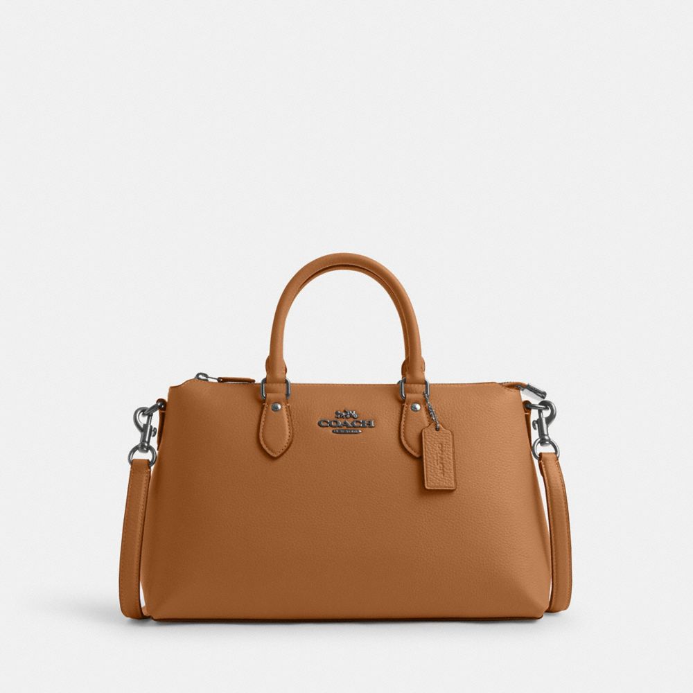 Shop Coach Outlet Georgia Satchel In Brown