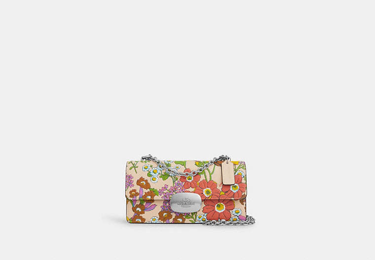 Coach Outlet Eliza Flap Crossbody Bag With Floral Print In Multi