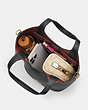 COACH®,HANNA BUCKET BAG,Leather,Medium,Gold/Black,Inside View, Top View