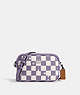 COACH®,MINI JAMIE CAMERA BAG WITH CHECKERBOARD PRINT,pvc,Small,Silver/Light Violet/Chalk,Front View