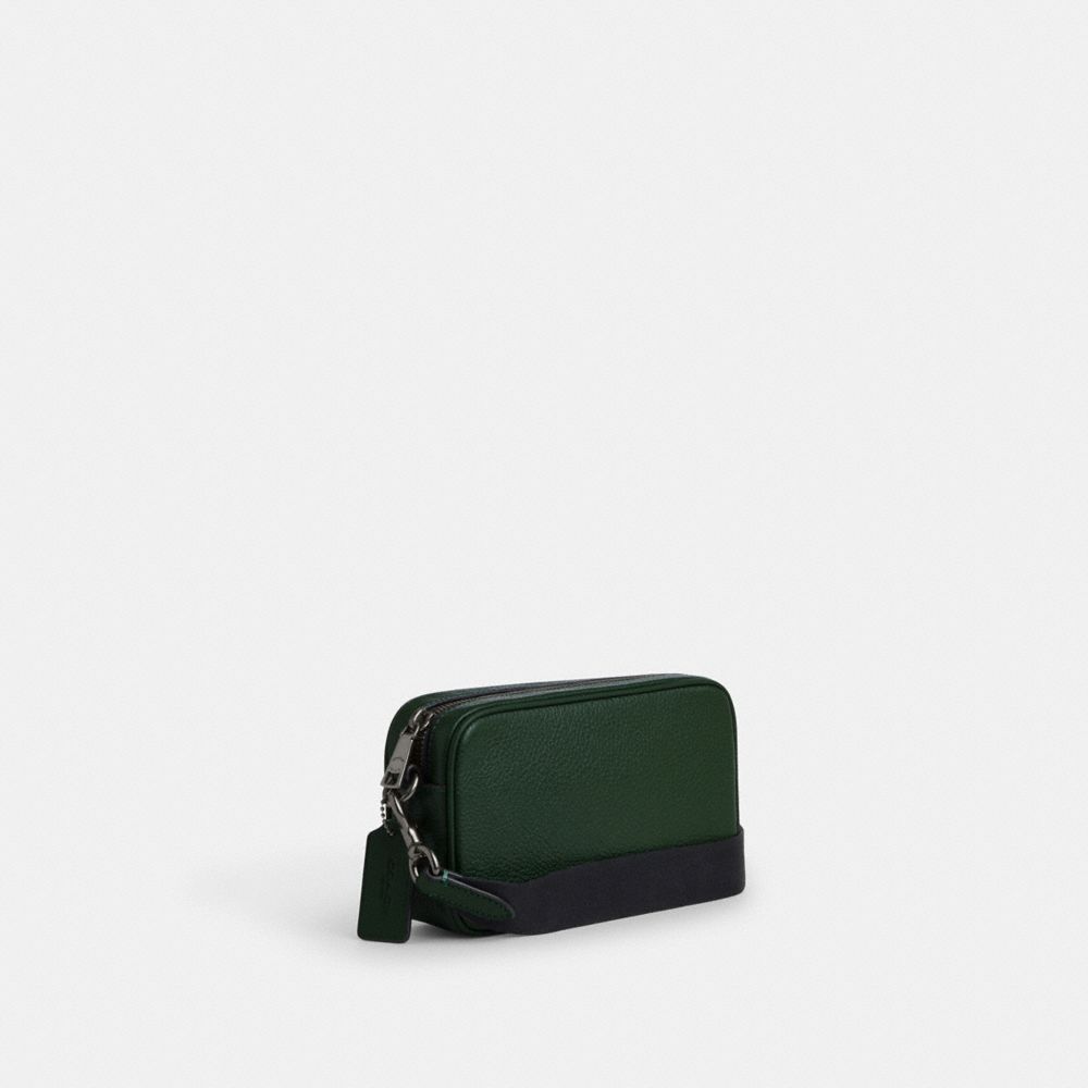 COACH®,Jayden Crossbody,Calfskin Leather,Leather,Crossbody,Logo,Pen Holder,Casual,Green,Angle View