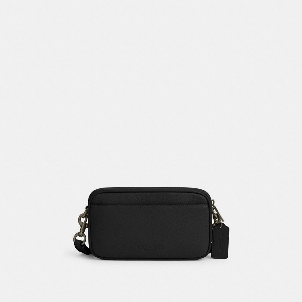 COACH®,JAYDEN CROSSBODY,Mini,Gunmetal/Black,Front View