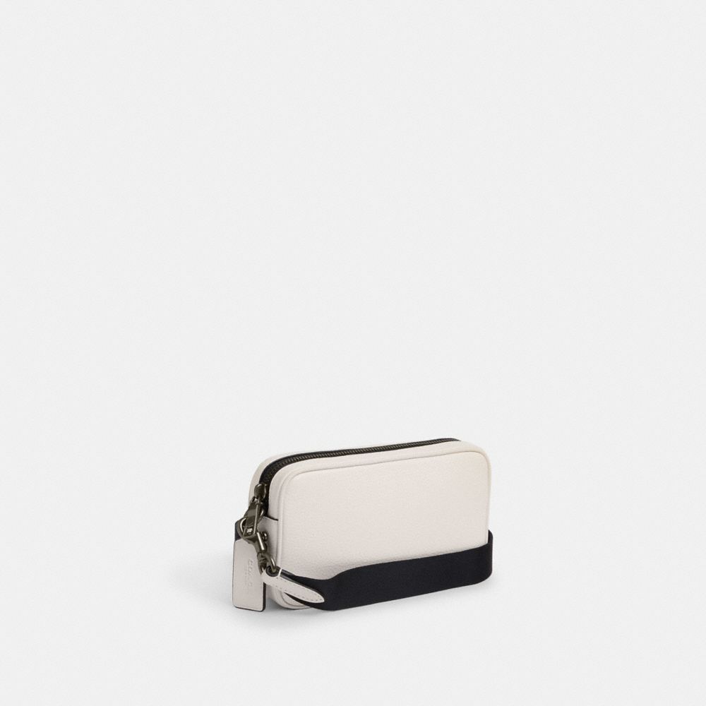 White shop leather crossbody