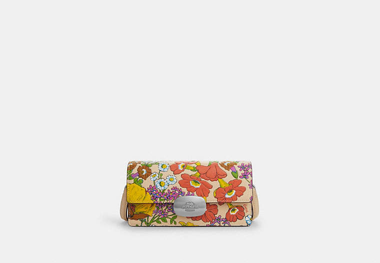 Coach Outlet Eliza Small Flap Crossbody With Floral Print In Multi