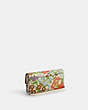 COACH®,ELIZA SMALL FLAP CROSSBODY WITH FLORAL PRINT,Leather,Mini,Silver/Ivory Multi,Angle View